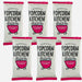 Treat Sharing Bag - White Chocolate & Raspberry Popcorn 100g x 6 - Popcorn Kitchen