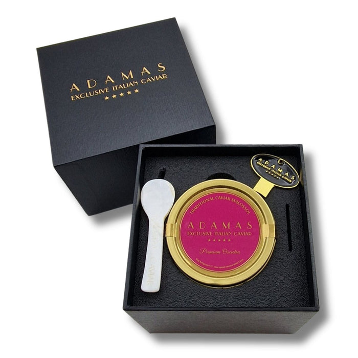 Adamas Caviar Gift Set Oscietra Fusion - 50g Tin - Caviar and Cocktails