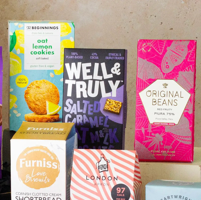 Artisan Sweets Hamper including Popcorn, Fudge and Chocolate