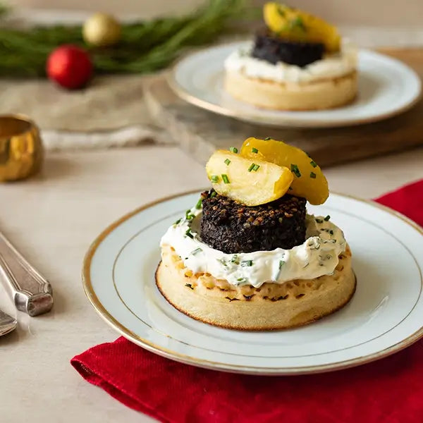 Black Pudding Crumpets breakfast