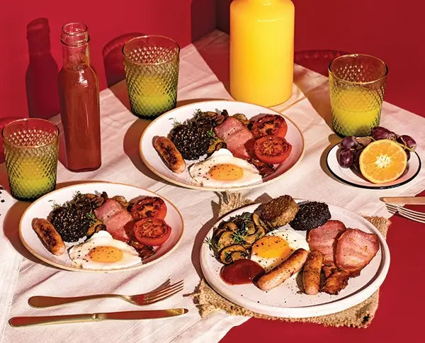 Clonakilty Full Irish Breakfast and orange juice