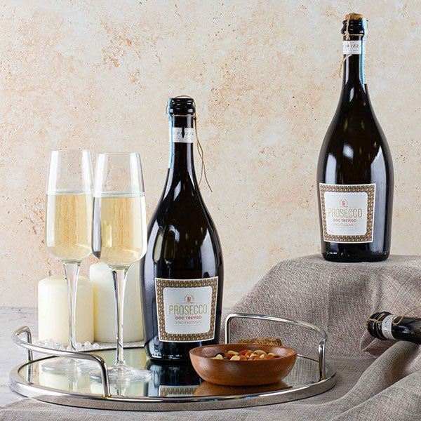 FodaFizz-Prosecco-2-bottles-2-glasses-and-bowl-of-nuts