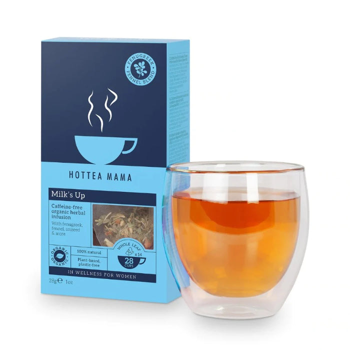 HotTea Mama - Organic Milk's Up Breastfeeding Tea 28g Next t a glass of tea