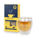 HotTea Mama - Organic Morning Rescue Herbal Tea 28g with a glass cup of tea