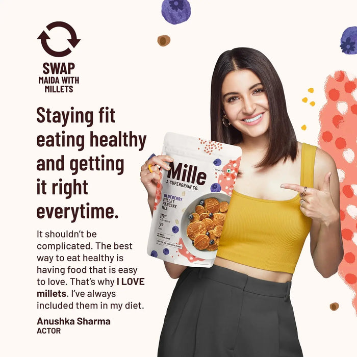 Millé Blueberry 16g Plant Protein Pancake Mix 250g Anuksha Sharma Recommended