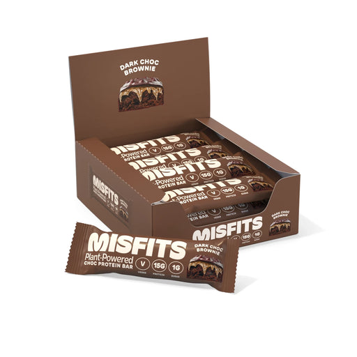 Misfits - Vegan Protein Bar Dark Chocolate Brownie 12 x 45g