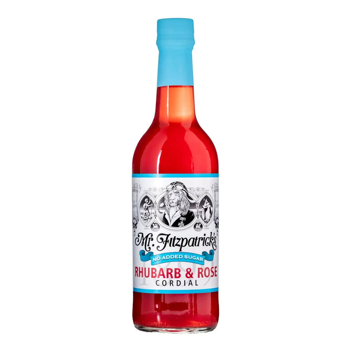 Mr Fitzpatricks - Rhubarb & Rose Cordial with No Added Sugar 500ml