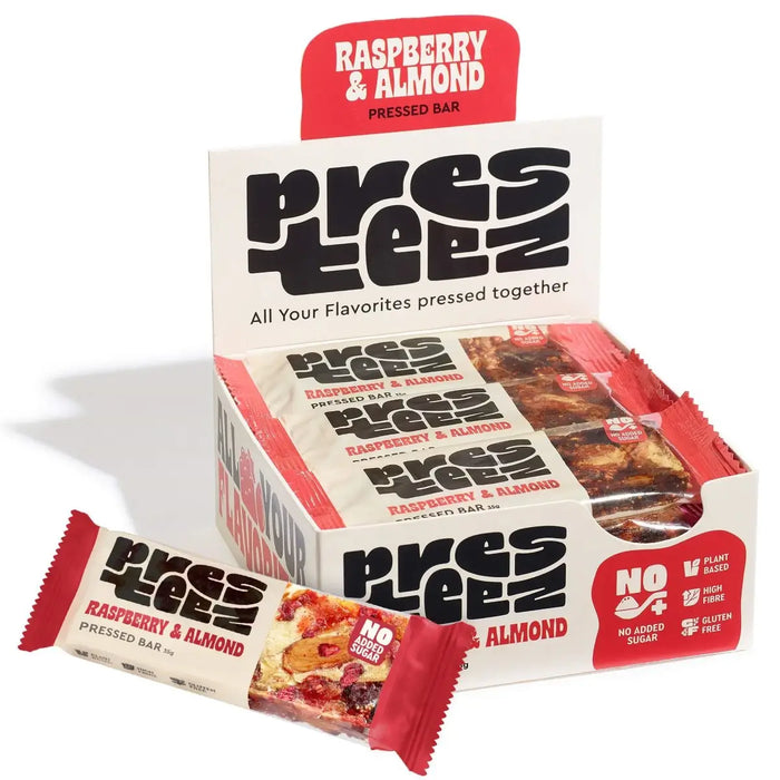 Presteez - Pressed Bar Raspberry & Almond 12 x 35g