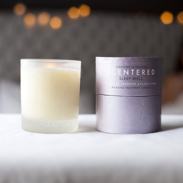 Sleep Well and Reset Aromatherapy Candle and Balm Gift Set - Scentered