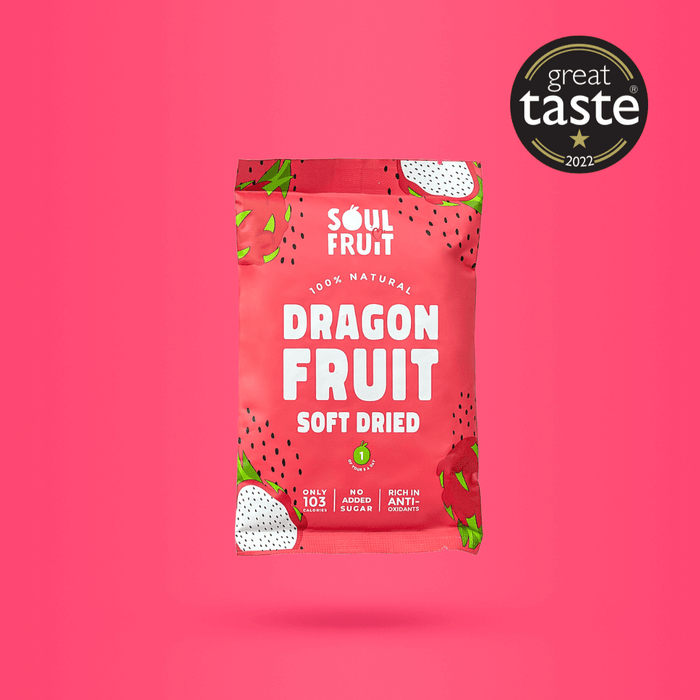 Soul Fruit - Soft Dried Dragon Fruit 10 x 20g Great Taste Winner