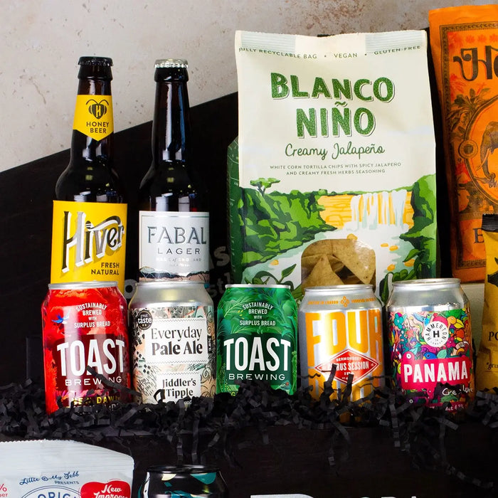 Ultimate Craft Beer Hamper in Luxury Pine Box Close Up