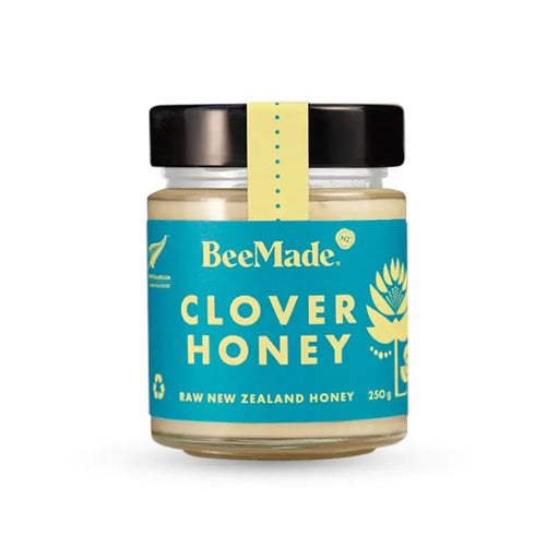 BeeMade Harvest New Zealand Clover Honey 250g single jar