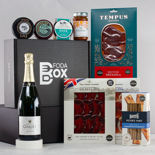 Champagne Charcuterie and Cheese Hamper Hero Image