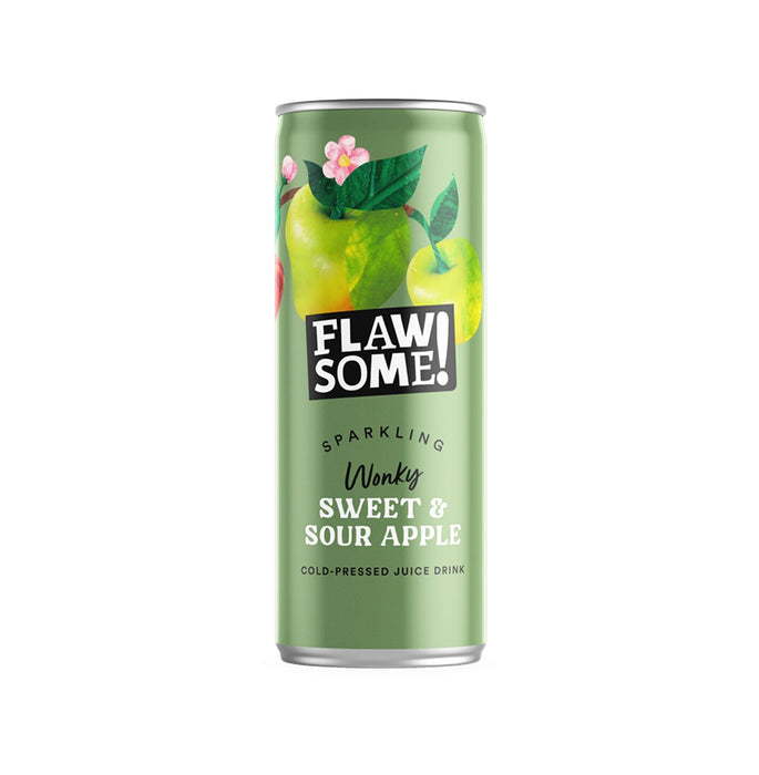 Flawsome! Drinks Sweet & Sour Apple Lightly Sparkling Juice Drink 250ml