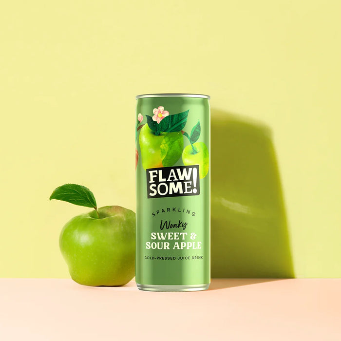 Flawsome! Drinks Sweet & Sour Apple Lightly Sparkling Juice Drink 250ml