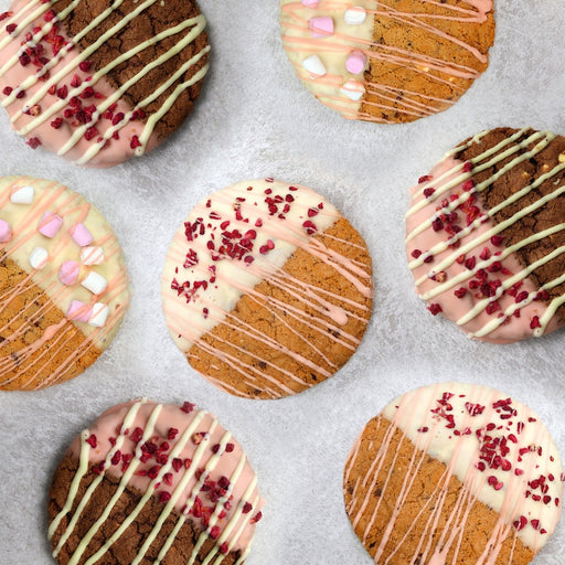 Limited Edition Raspberry Swirl Selection of 6 Cookies - Bakerdays