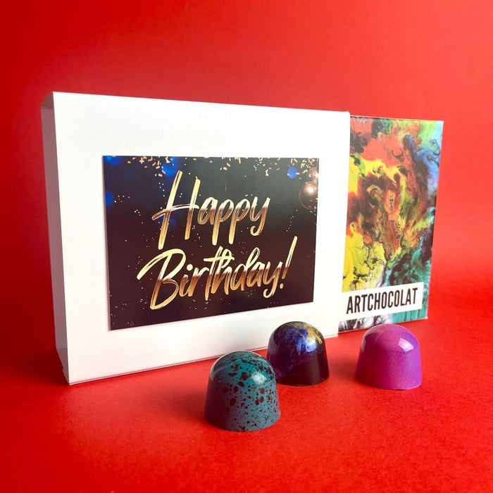 Happy Birthday Box - 6 Chocolates - ArtChocolat