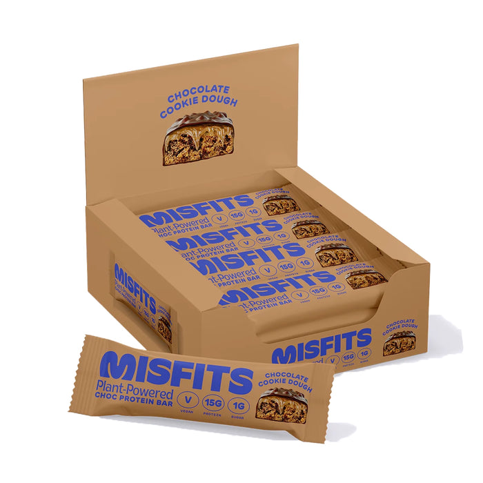 Misfits - Vegan Protein Bar Chocolate Cookie Dough 12 x 45g