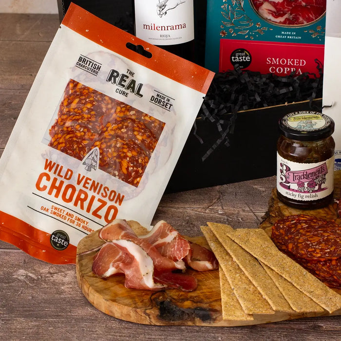 Red Wine and Charcuterie Hamper - the real cure close up