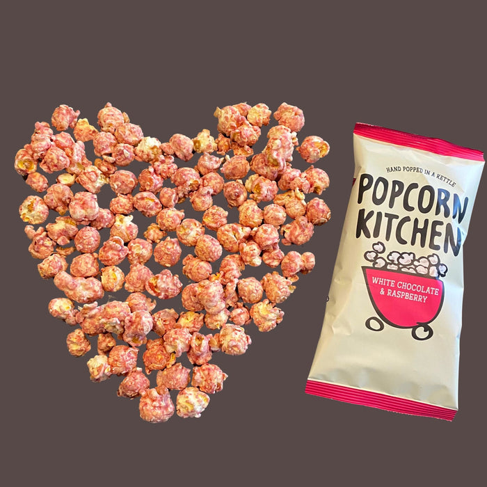 Treat - White Chocolate & Raspberry 30g x 12 - Popcorn Kitchen