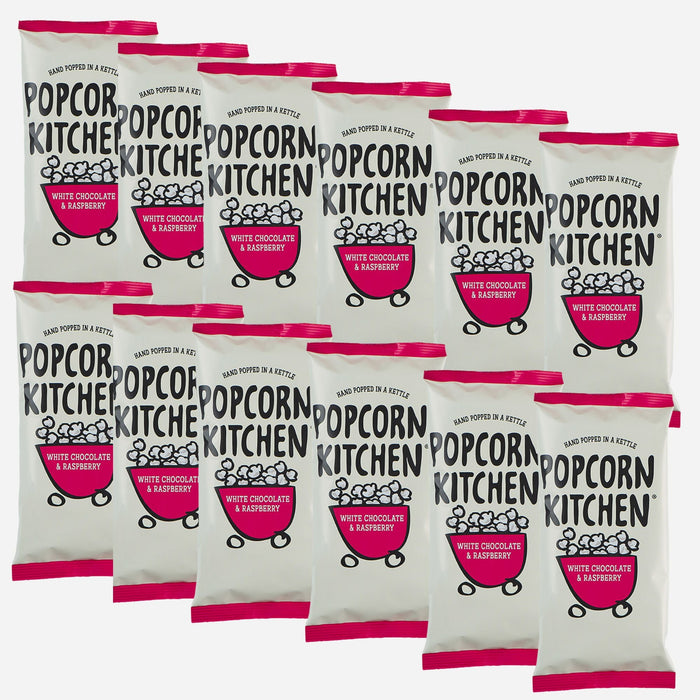 Treat - White Chocolate & Raspberry 30g x 12 - Popcorn Kitchen