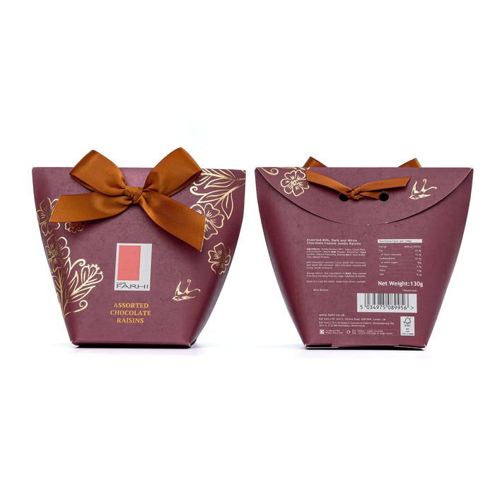 Assorted Chocolate Raisins, 130g Gift Giving RJF Farhi 